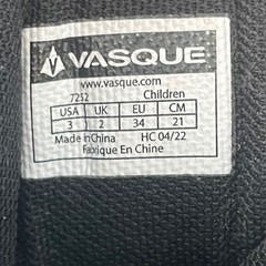 Vasque Breeze Kids Size 3 Grey Teal Waterproof Mid Top Outdoor Boots Shoes