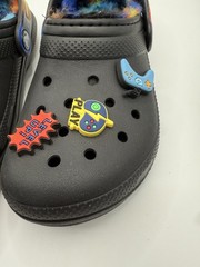 Crocs Classic Lined Sprayed Tie Dye Clog Unisex J 1 Black W Gaming Croc Charms