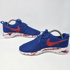 Nike Roshe Run Custom Sneakers Chicago Cubs Theme Youth Size 7