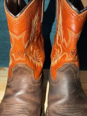 Kids Work Hog Ariat Wide Square Toe Boot Size US 2