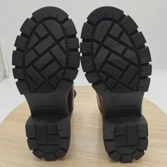 Steve Madden JHATCH Boots Kids Size 3 Black Chelsea Ankle Lug Sole Zip Lined