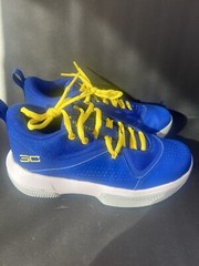 Under Armour Kids GS SC 3Zero IV Bright Blue/Yellow Size 5.5Y Athletic Shoes