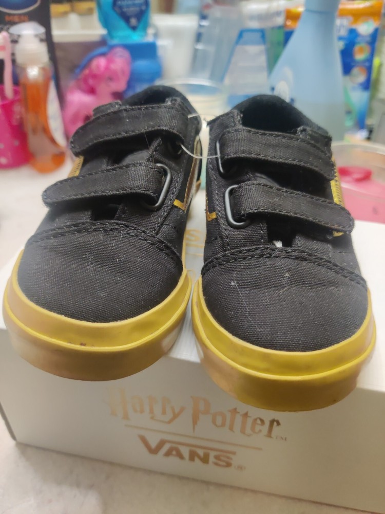Vans Old Skool V Harry Potter Toddler Sneakers Golden Snitch Size 7 Toddler