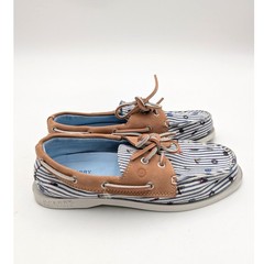 Sperry Authentic Original 2-Eye Boat Shoe Kids‘ Nautical Print Size US4M EU36
