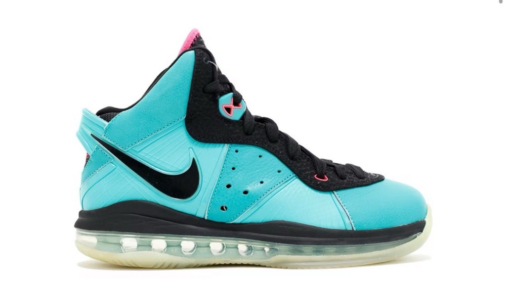 Used W/Defects Size 7Y (youth) Nike LeBron 8 South Beach (GS) 2010