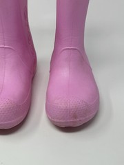 Crocs Handle It Rain Boots Pink Size J2 Kids Youth Girls Waterproof Pull-On