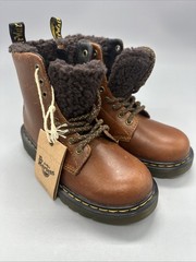 Dr. Martens Kid’s Collection 1460 Serena boots with a faux-fur lining Size 13