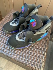 Jordan Retro 8 VIII “ Aqua “ size 6.5 (GS) Original Space Jam ‘Bugs Bunny’
