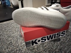 K-Swiss Classic 2000 LE White Chrome Silver Sneakers 86564 155 M Size 4.5-#