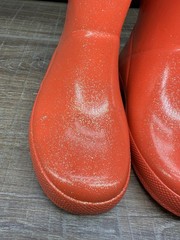 Hunter Children’s Classic Rain Boots, Orange/Red Glitter, Kids 10 US