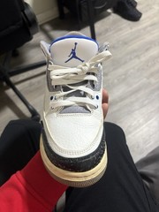 Retro 3 Racer Blue Size 7y with Flaws