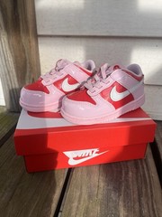Nike Dunk Low BTE Unisex Kids Sneaker Pink Red White Heart Logo 7C
