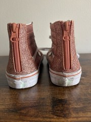 Vans Kids Shoe SK8-HI Zip Sequin Patch- Palm Tree/ Coral Sands Size Kids 1
