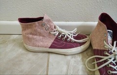 VANS Sk8 Hi Decon SPT (Stripes) Washed Tawny Port Burgundy White