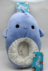 SQUISHMALLOW SAMIR The Whale Plush Slippers Youth Size 4/5 NEW Blue