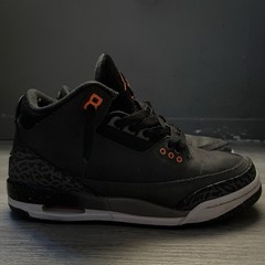 Air Jordan 3 Retro “Fear” (Black/Orange And Grey) Size 6Y