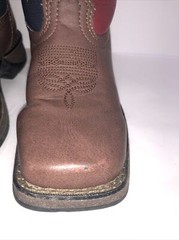 Durango Kids Cowboy / Western Boots Size 12.5 M Brown Style BT245 USA Flag #53 S