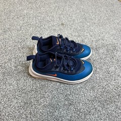 Nike Air Max Axis Shoes Youth Size 10C Blue Orange White Athletic PS AH5224-400