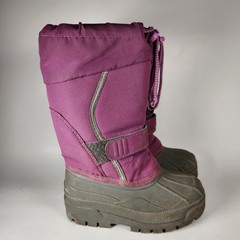 L.L. BEAN Kid Snow Boot Purple Felt Lining Winter Waterproof Size 10 Warm Shoes