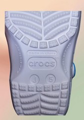 Crocs Classic Clog The Smurfs Blue/White Slip On Clogs Unisex Kids J5