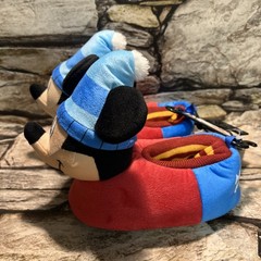 Disney Mickey Mouse Character Non Slip Slipper Sock Cuff Kids Size 9/10 NWT