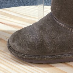 Bearpaw Boots Youth 2 Elle Shearling Gray Cow Suede Pull On Comfort Ankle Top
