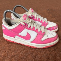 Nike Dunk Low GS Pink White Active Fuchsia Sneakers FB9109-102 Kids Size 4.5Y