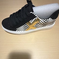Party Xray Unisex Kids Low Top Lace-Up Zebra Sneakers Black/White US 6