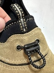 Lands‘ End Youth Tan Jungle Moccasin Moc Pull On Adjustable Closure Size 1M