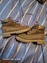 Timberland 12707 6″ Premium Black Lace-Up Waterproof Boots Youth US 13M