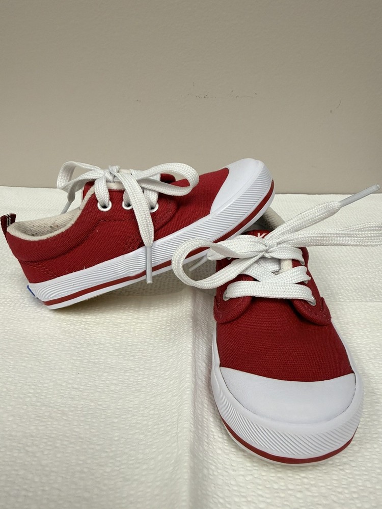 Keds Classic Graham Toddler Kids Red Canvas Sneakers w/ Rubber Toe Caps 7.5W