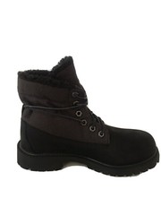 New Timberland Premium Roll Top Boot Black Nubuck Youth Girl/ Boy 1 M