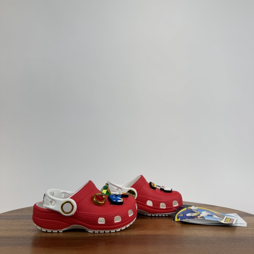 New NWT Kids Crocs Classic Sonic The Hedgehog Clogs Shoes Sandals Size 5 C