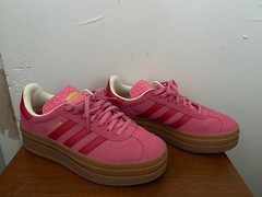 Adidas Gazelle Bold J Rose Tone Better Scarlet Triple Gum Pink Red Size 6 Kids