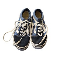 PRE SCHOOL KID’S VANS OLD SKOOL NAVY/TRUE WHITE VN000W9TNWD SNEAKER Sz 11