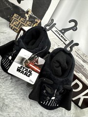 Disney Star Wars Slippers Darth Vader Child toddler kids 7-8 NEW w/Tags