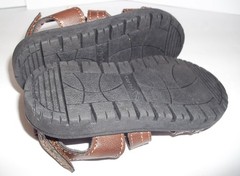 Carters Brown Leather Sandals Hook And Loop Closure Toddler Boy Girl Unisex – 8m