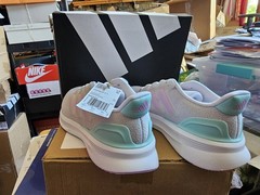 adidas UltraRun 5 J White Pink Teal Mesh Low Top Sneakers Kids US 7 IH1522
