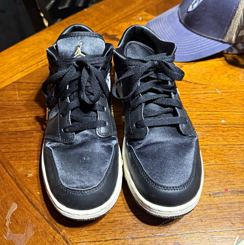 Jordan Black Mid Top Lace-Up Athletic Sneakers Unisex Kids US 6.5