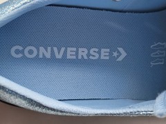 Converse Chuck Taylor All Star Madison Girls 7 Blue Glitter Sneakers Shoes Low