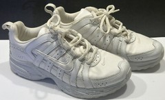 Nike Advantage Runner Shoes White 3.5 Kids Leather 386630-102 Unisex Sneakers