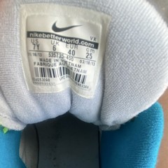 Nike Air Max Speed Turf Sneaker Kids US 7Y White/Blue/Green 535735-400