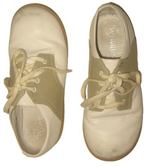 Classic WILLITS Chris Preppy Unisex Kid’s White-Tan Leather Saddle Shoes 11.5