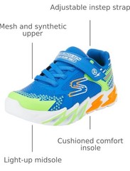 Skechers (Unisex-Child) S Light-Flex-Glow Bolt – Blue/Multi – Various Sizes