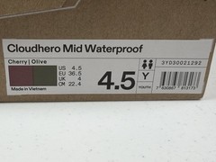 On Cloud Cloudhero Mid Waterproof Youth Size US 4.5 Cherry/Olive New #305