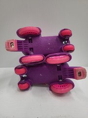 Roller Derby Roller Skates Youth Size 11-2 Pink Purple Adjustable Kids Shoes