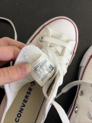 CONVERSE ALL STAR 3J256 White Red Blue Sneakers Youth Size US 12.5 EUR 30