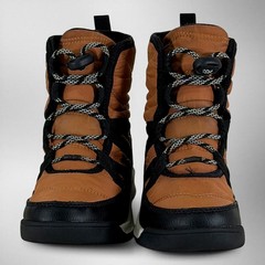Sorel Kids Waterproof Boots Size 1 Brown Black Insulated Puddles Snow Mud