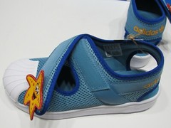 adidas Originals Superstar Adjustable Strap Sandal UNISEX Kids size 3 Blue/White