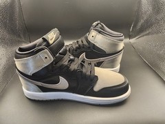 Jordan 1 Retro High OG PS Black Medium Grey White Kids High Top Sneakers 2.5y